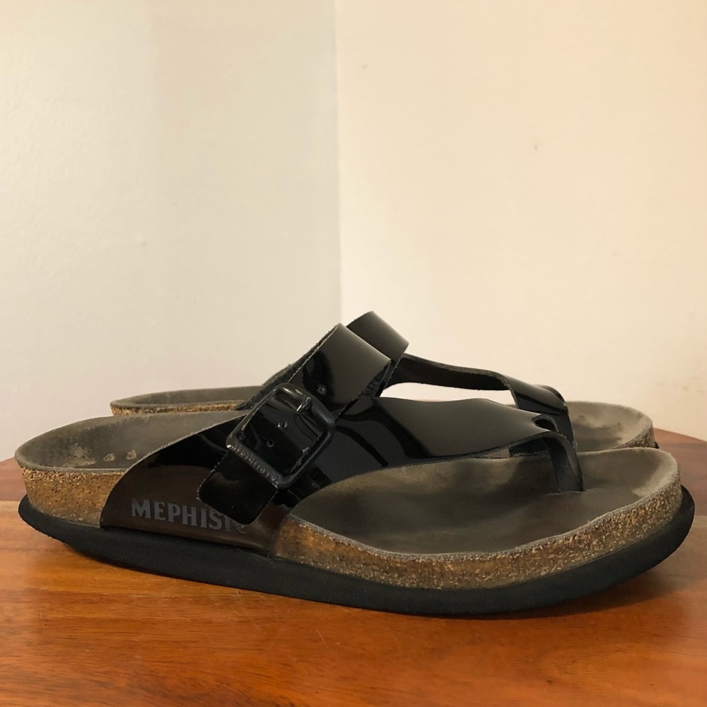 Mephisto Black Sandal Size 7
